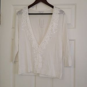 New York and Company white cardigan